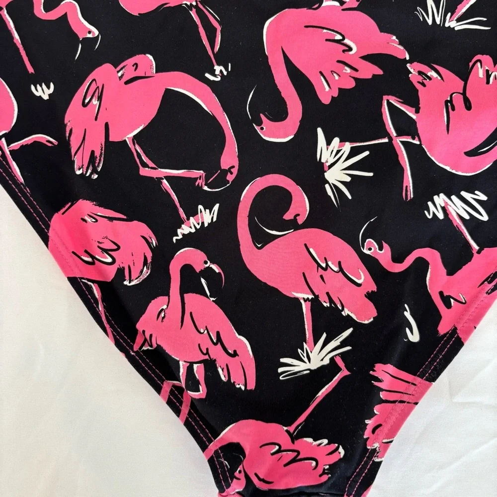 Stella McCartney Kids One Piece‎ Swimsuit Flamingoes Back Zipper Pink Size 10